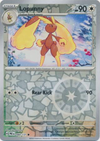 Prismatic Evolutions Lopunny #084/131 reverse holo